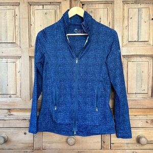 Women's Peter Millar Small Golf Pride Grips Blue‎ Full Zip Athletic Jacket